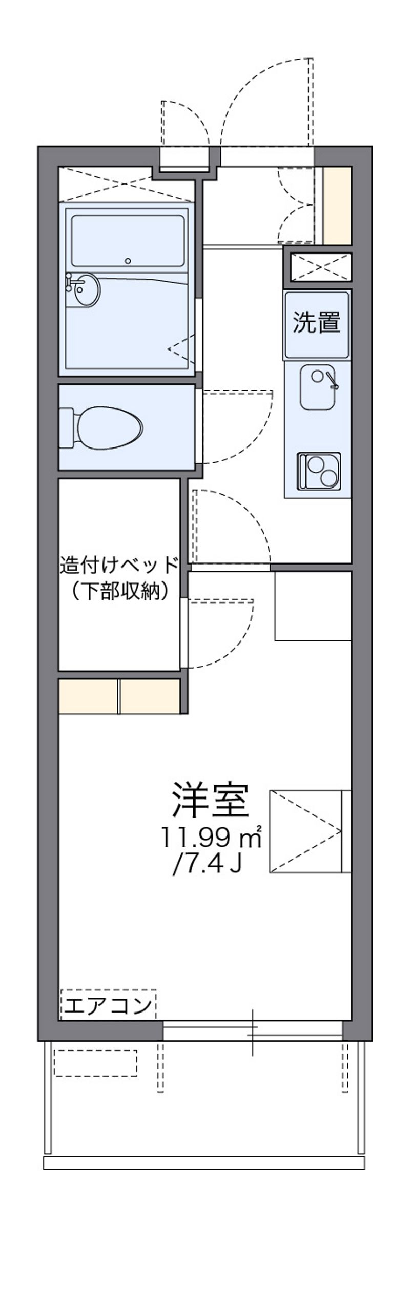 レオパレス勝山 間取図