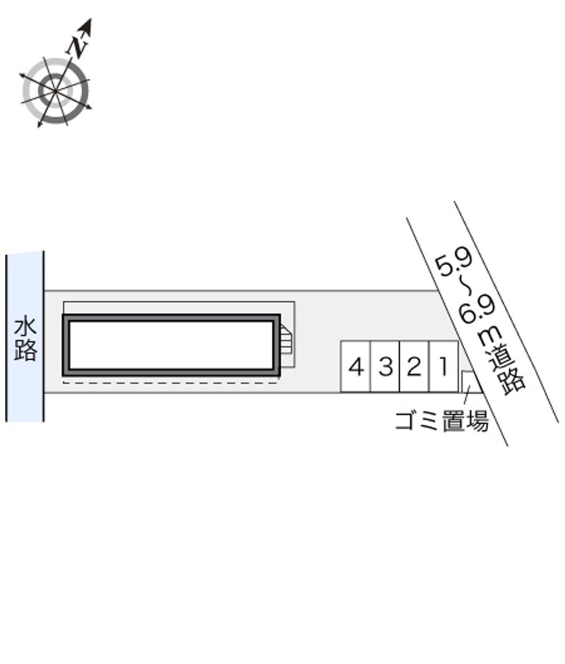 レオパレスプレジール上熊本 配置図