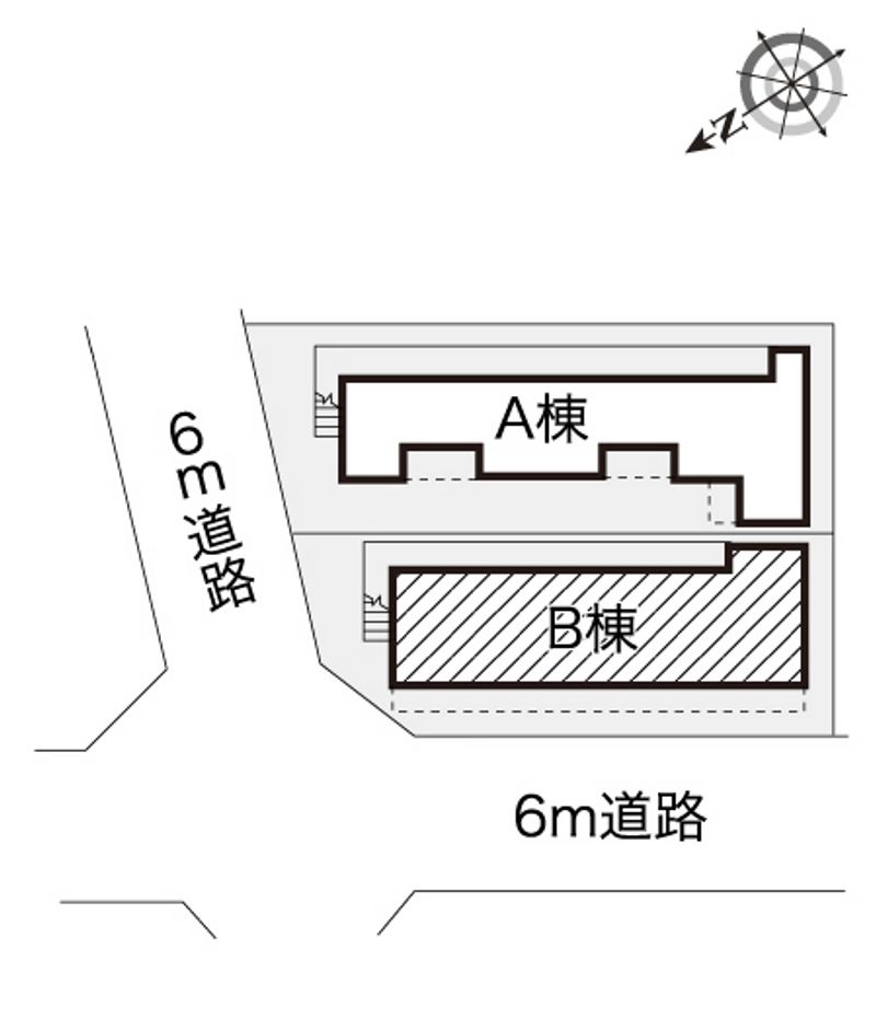 レオパレス東金町第６ 配置図