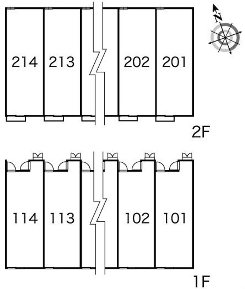 レオパレスたぶの木 間取り配置図