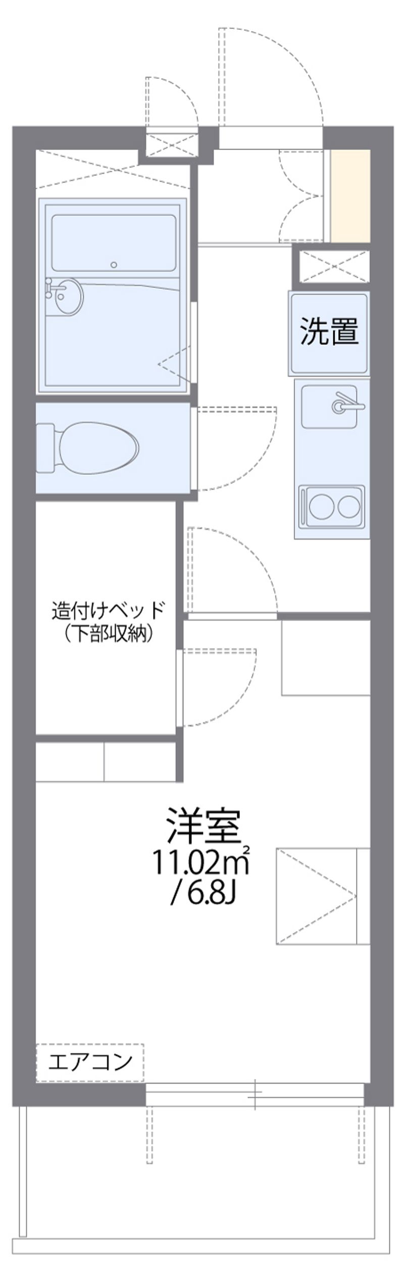 レオパレス白坪 間取り