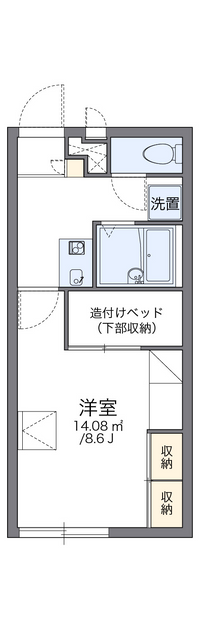 レオパレス花園 間取り図