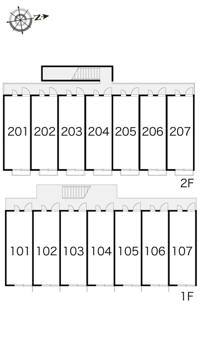 レオパレス尾張富士 間取り配置図