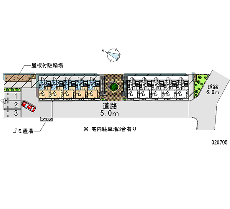 レオパレスフォレストⅡＡ 月極駐車場