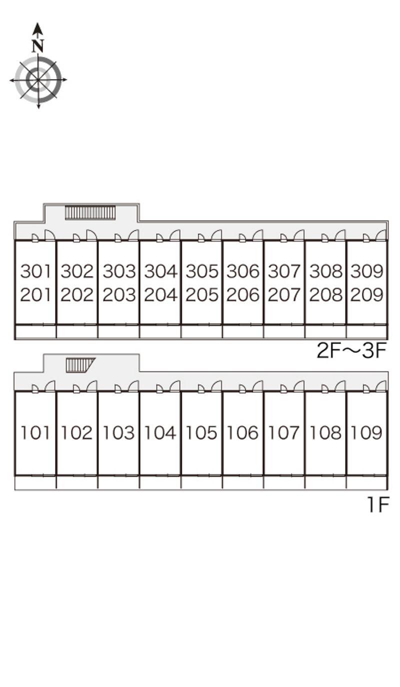 レオパレスウエストリバーⅡ 間取配置図