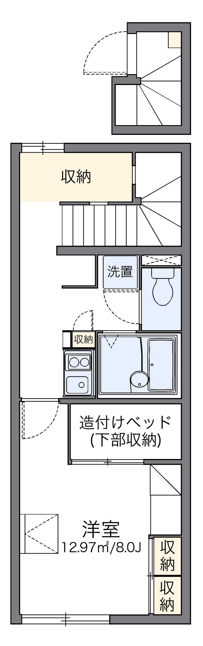 レオパレスエクセラン春日 間取図