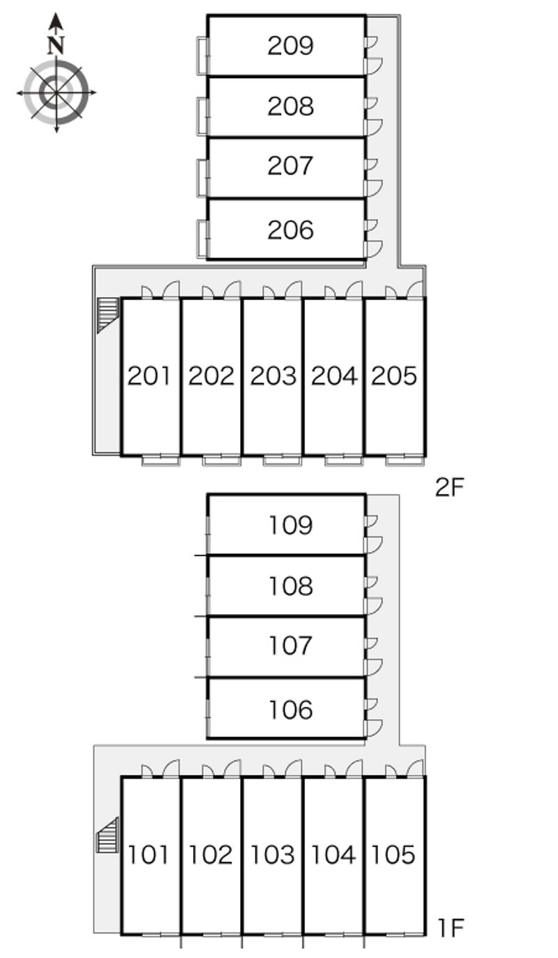 レオパレス綾部 間取配置図