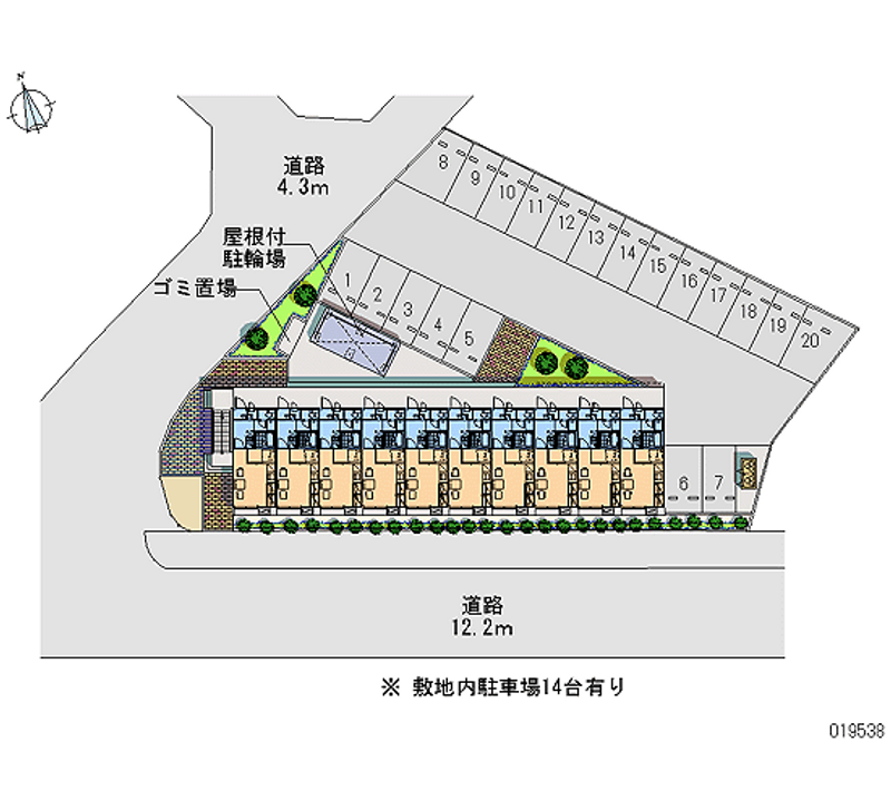 レオパレスバンリュＫ 月極駐車場