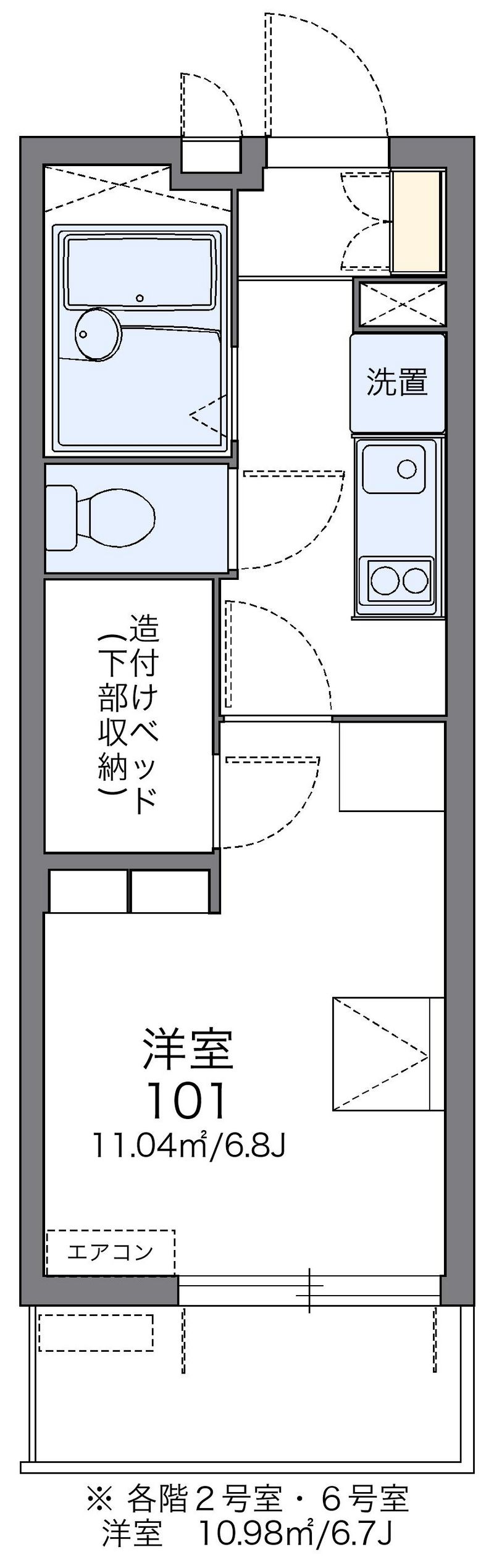 レオパレスおおさか御崎Ⅰ 間取図