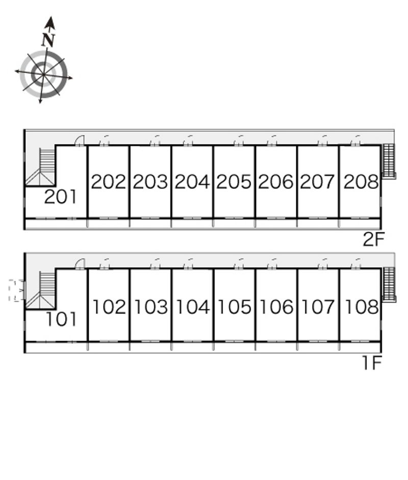 レオパレスカメリアＢ 間取配置図