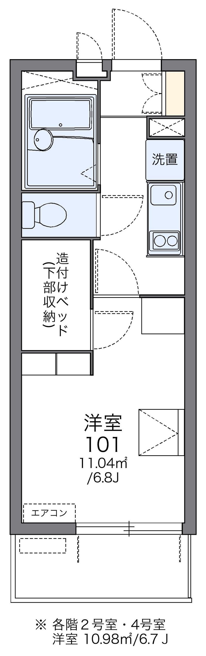 レオパレスヴェラ　コート 間取図