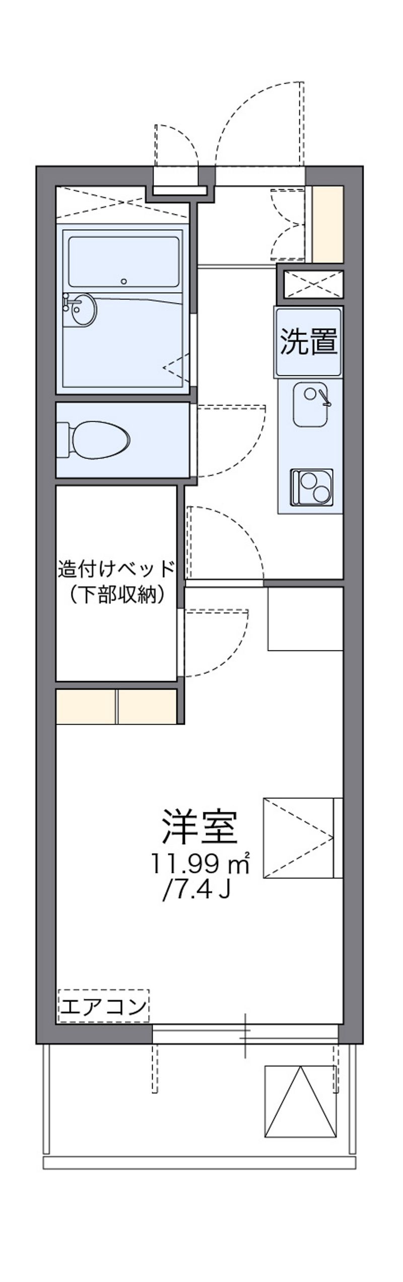 レオパレスアメニティ名古屋 間取図
