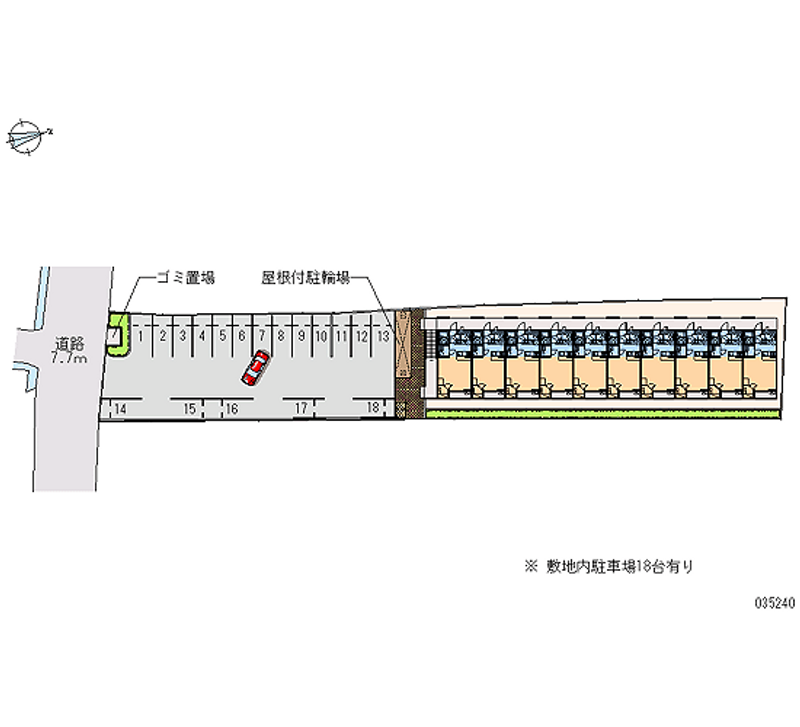 レオパレスビンテック 月極駐車場