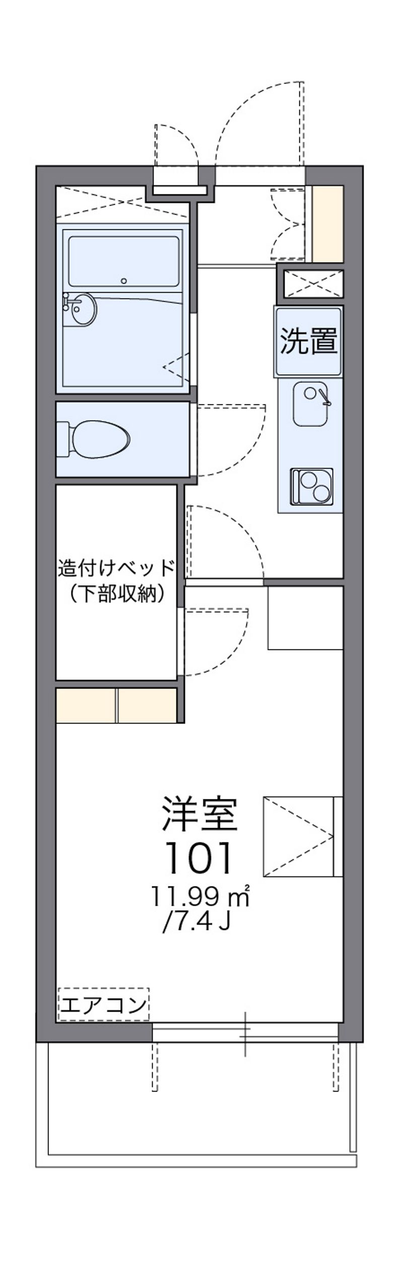 レオパレスアメニティ名古屋 間取図