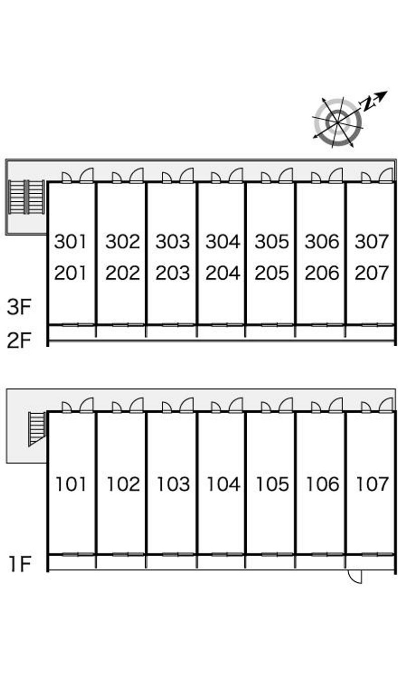 レオパレスまほろば高見 間取り配置図
