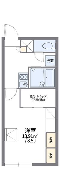 レオパレスサンフラワー 間取り図