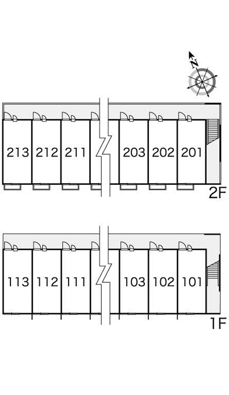 レオパレスＵ　Ｋ　Ｎ 間取配置図