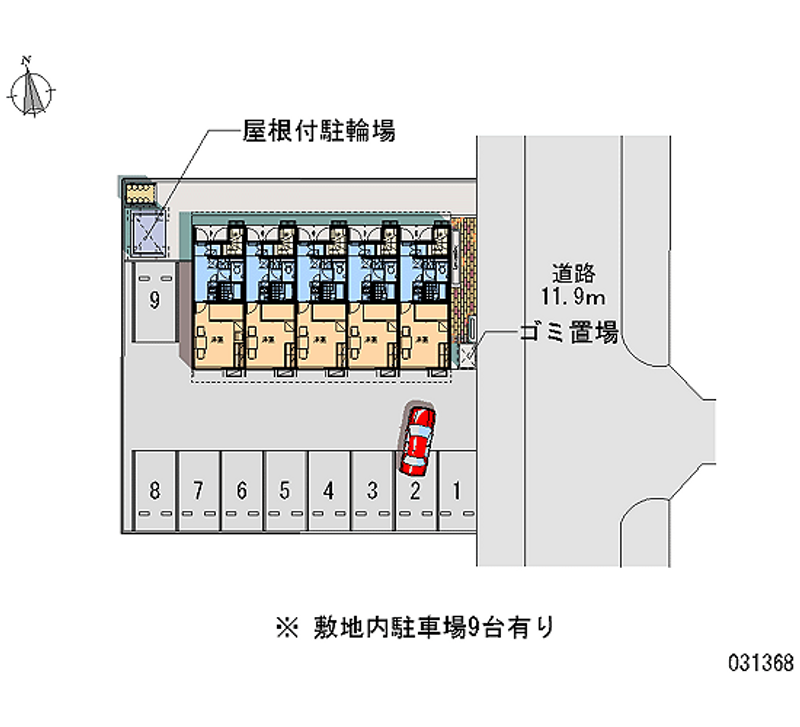 レオパレスプチＫ 月極駐車場