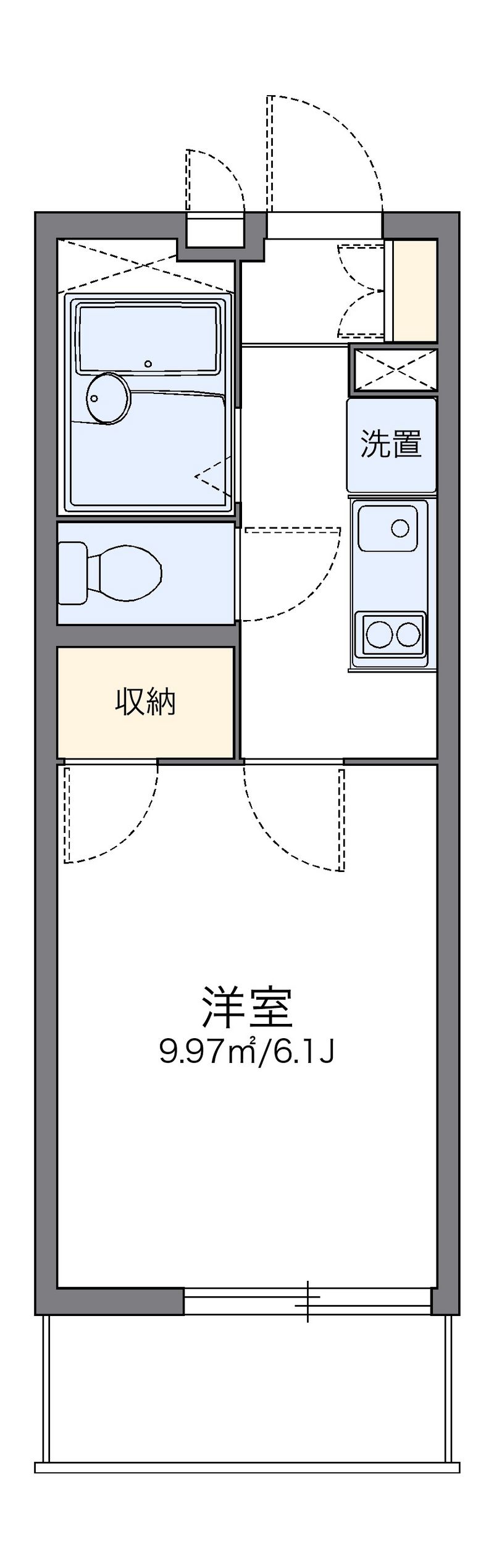レオパレスＪＮ　Ｂ 間取図