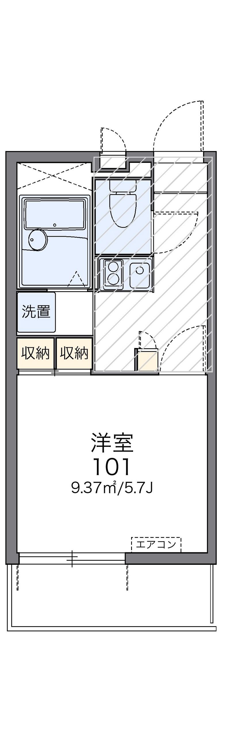 レオパレスＧＲＡＣＥ　本大久保 間取図