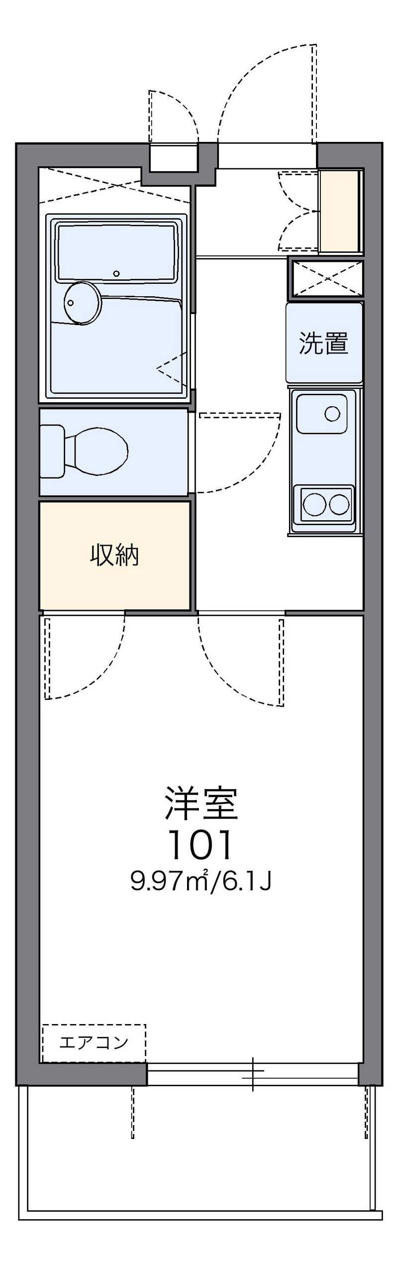 レオパレスオリエンタル 間取図
