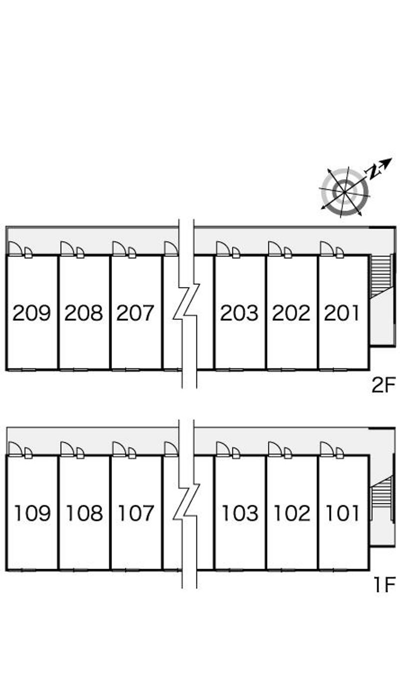 レオパレス四ツ葉Ⅱ 間取り配置図