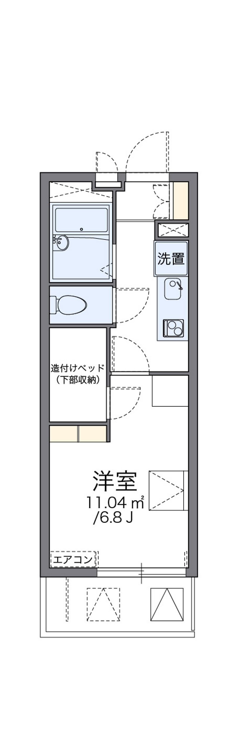 レオパレスイーリスコート 間取図