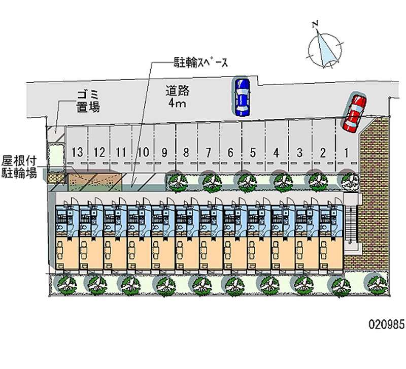 レオパレスクレスト 月極駐車場