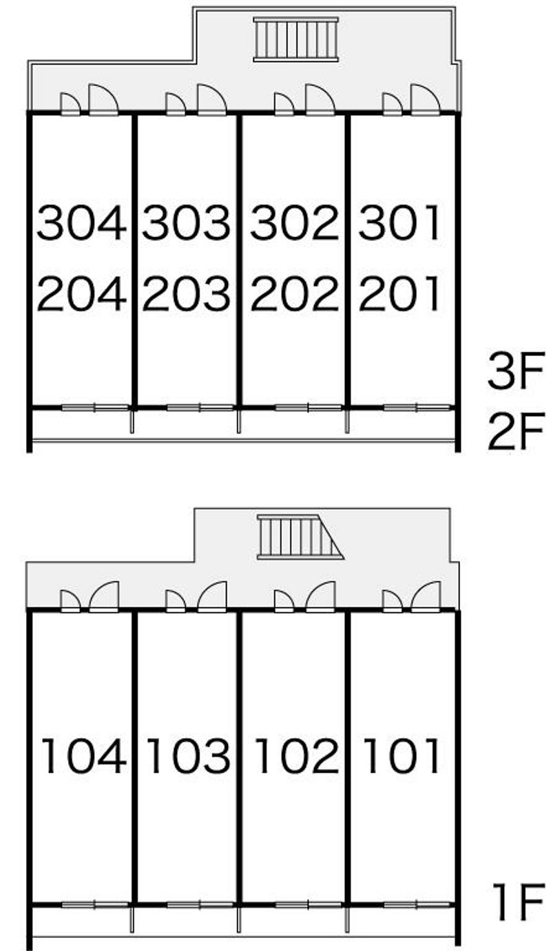 レオパレスこもとⅡ 間取配置図
