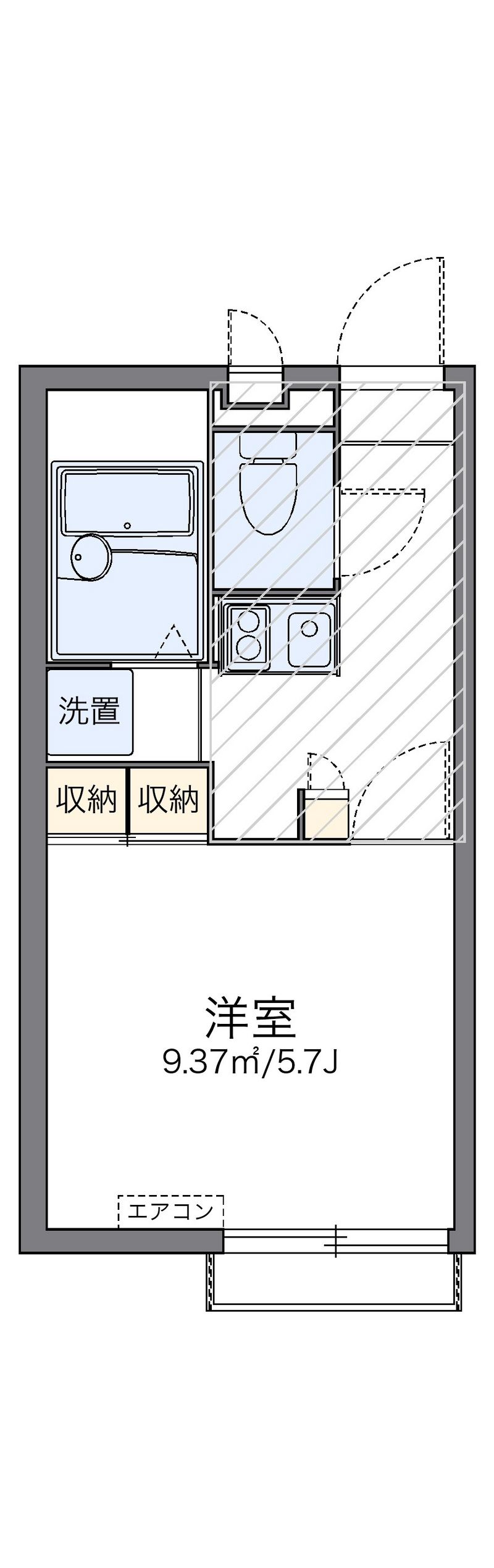 レオパレスグランシャリオ参番館 間取図
