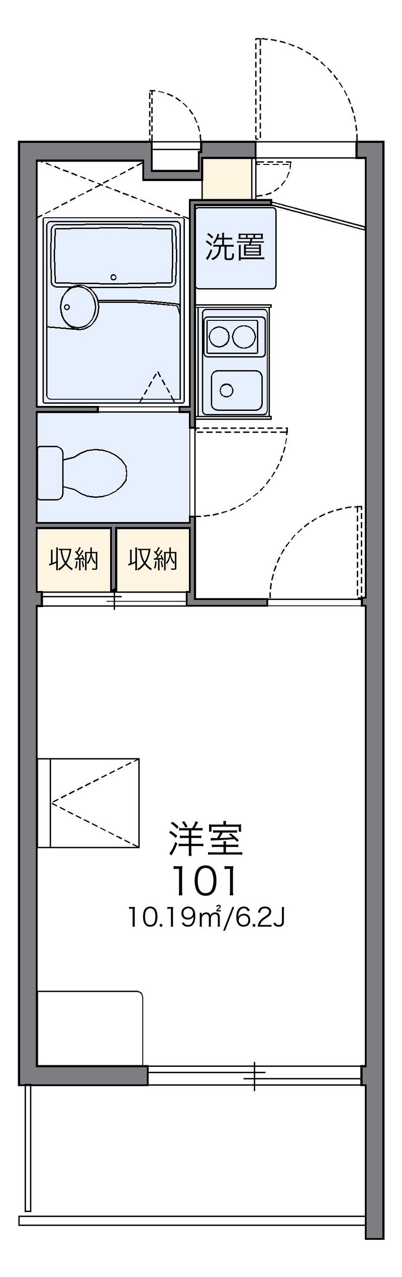 レオパレス本千葉駅前 間取図