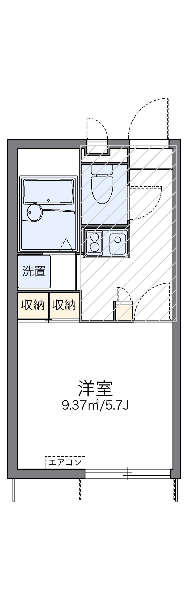 レオパレスグランシャリオ参番館 間取図