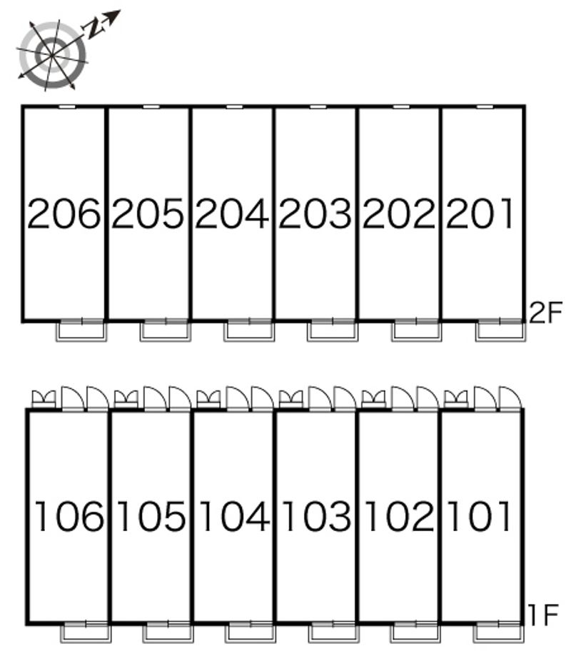 レオパレスるんるん 間取配置図