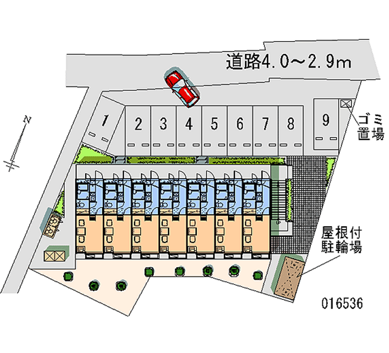 16536 Monthly parking lot