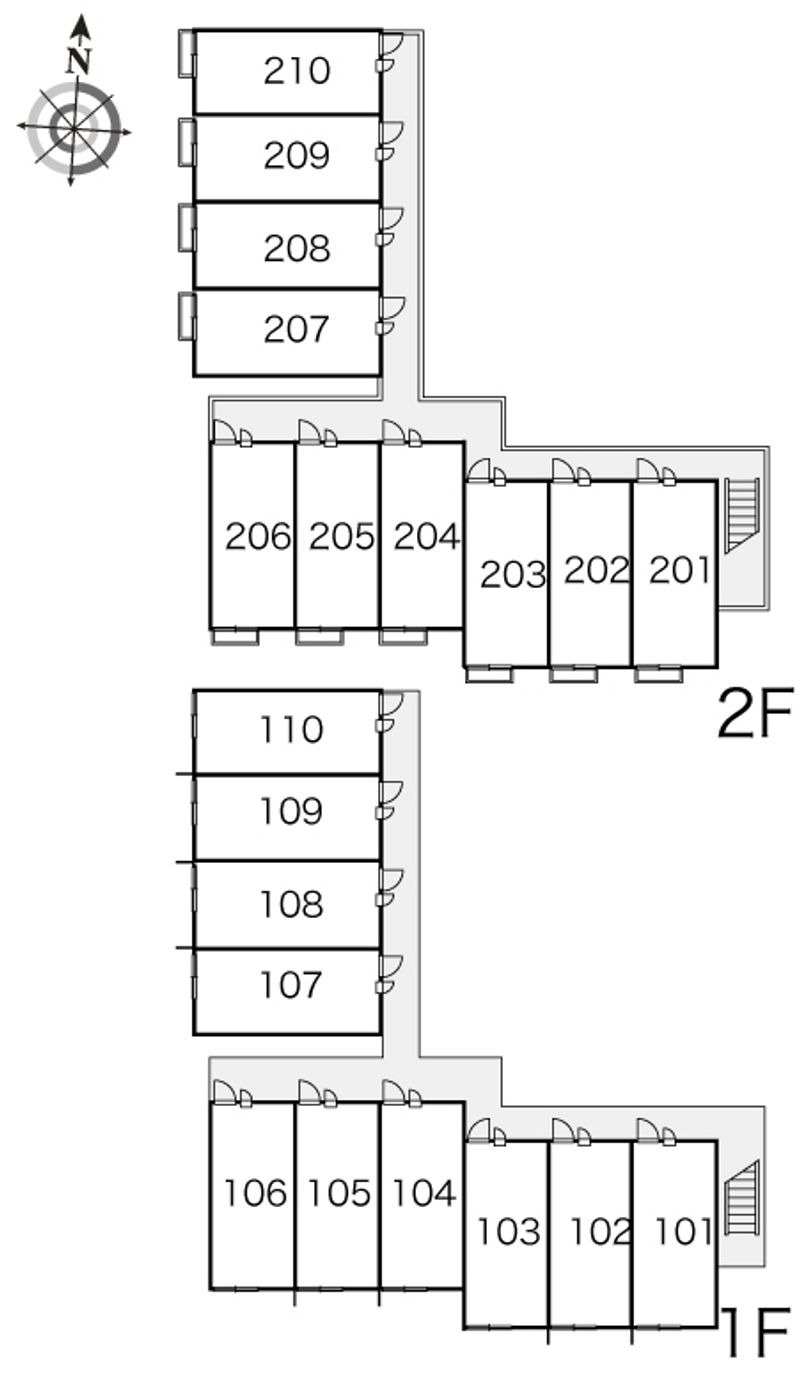 レオパレスラージ　グルーブ　Ⅰ 間取配置図