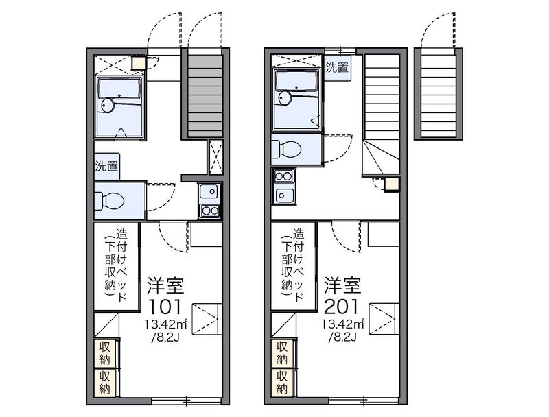 レオパレススペース好日 間取図