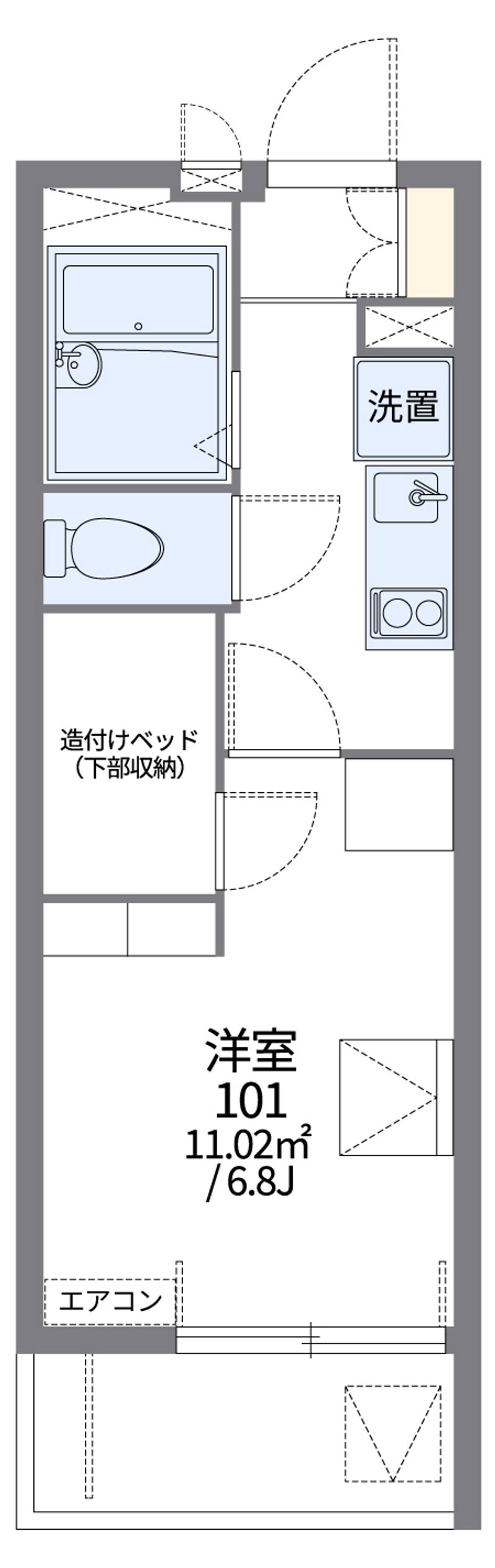 レオパレス宿河原 間取図