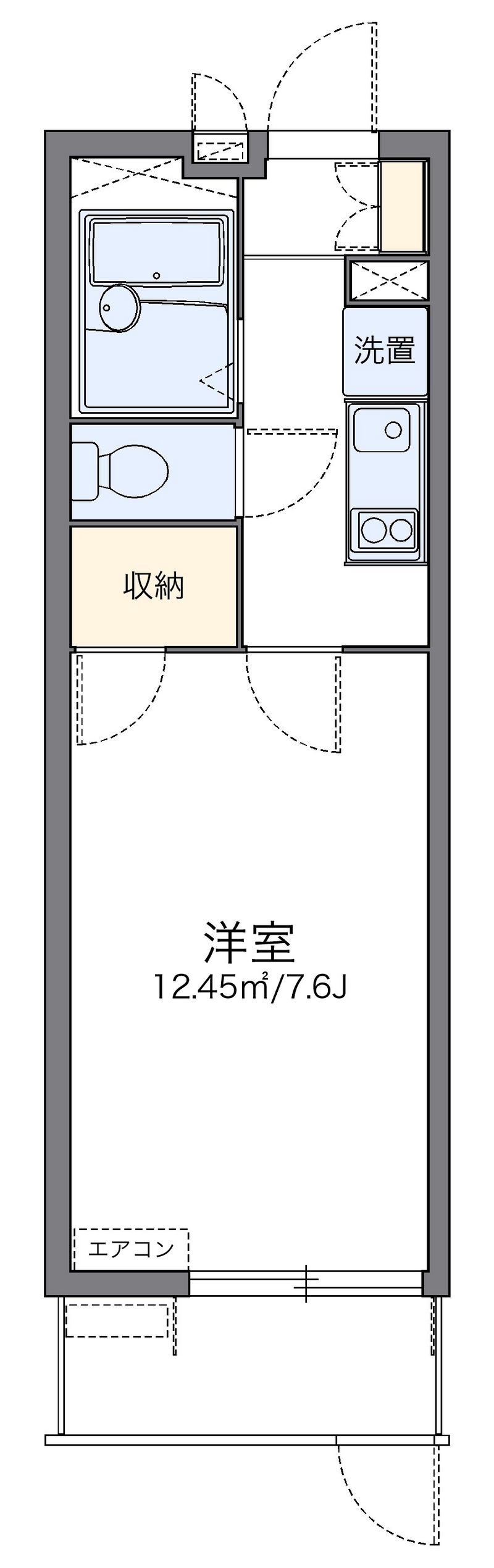 レオパレスドリームハイツ氷室 間取り