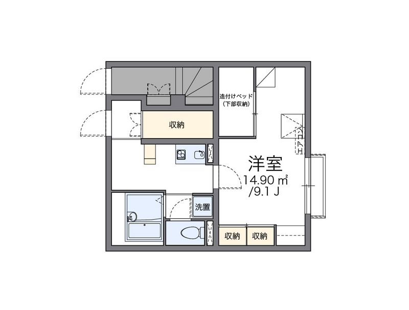 レオパレス日野 間取図