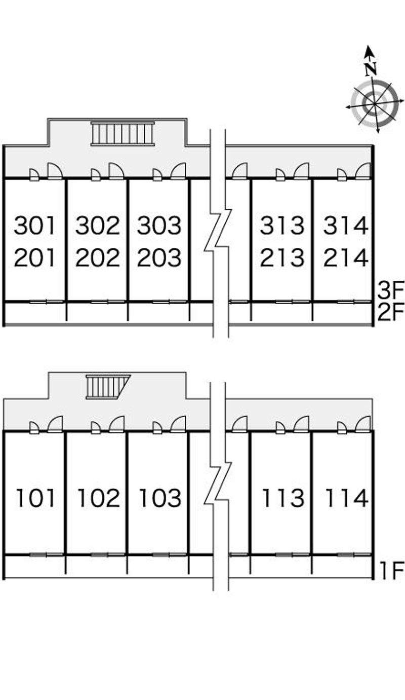 レオパレスグランコート 間取配置図