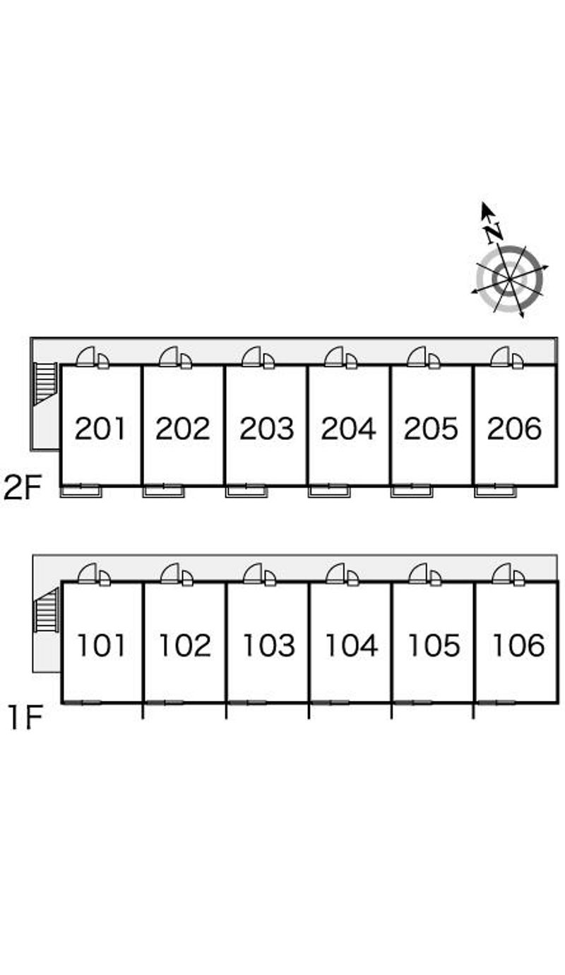 レオパレスサガタ 間取配置図