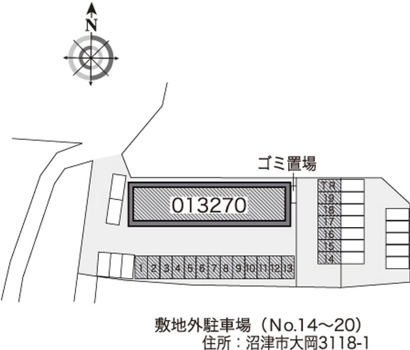 レオパレス幸−ＳＡＣＨＩ− 配置図