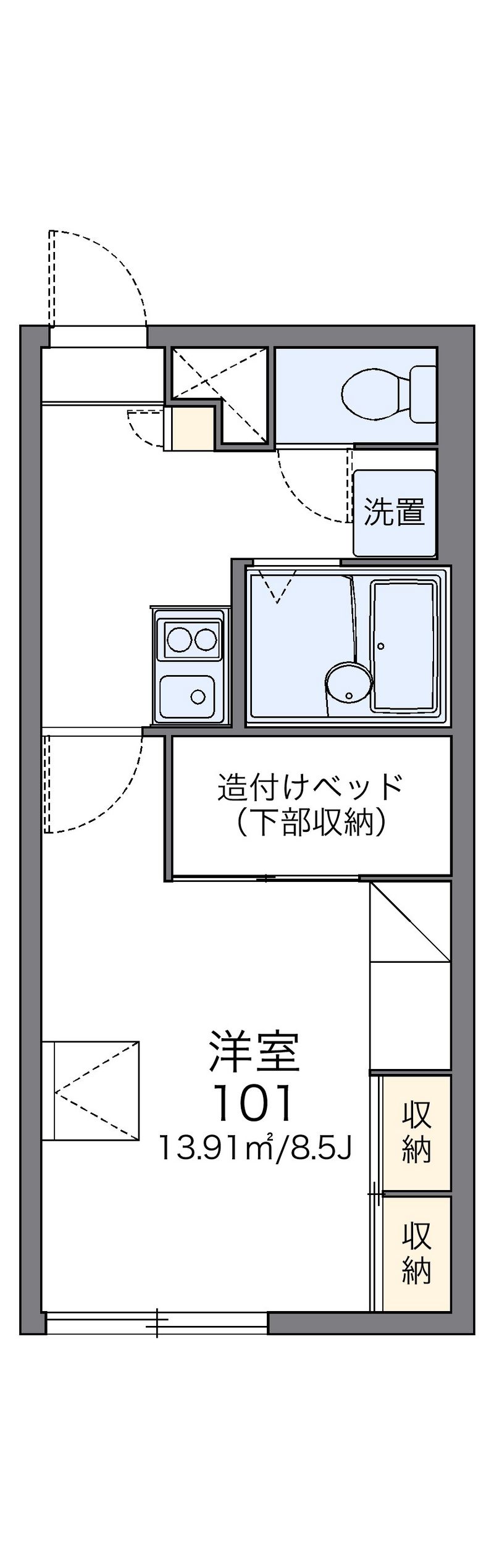 レオパレス南円山 間取図