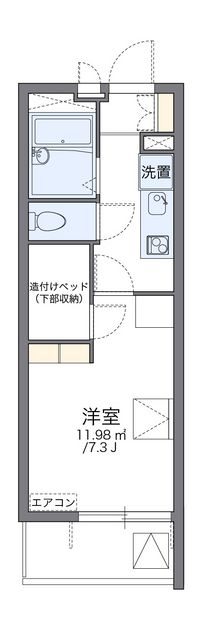 レオパレスさいわい 間取り図