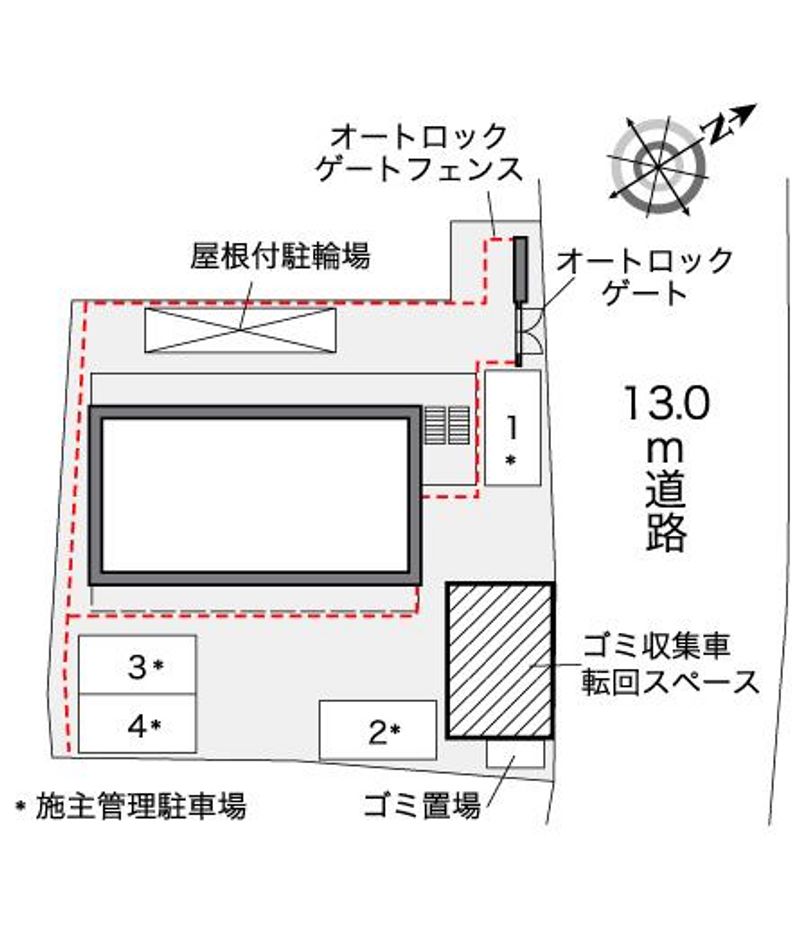 レオパレス教会前 配置図