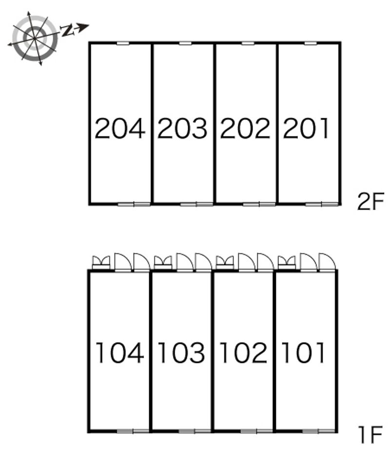 レオパレスビュウ　希望が丘 間取配置図