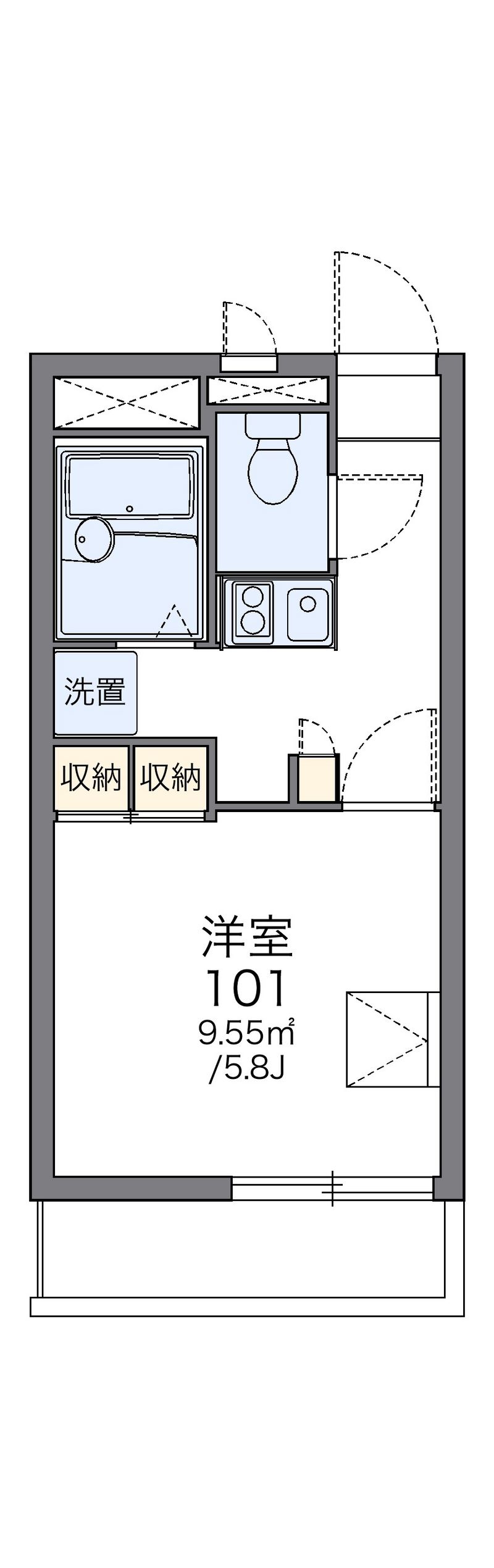 レオパレス松山 間取図
