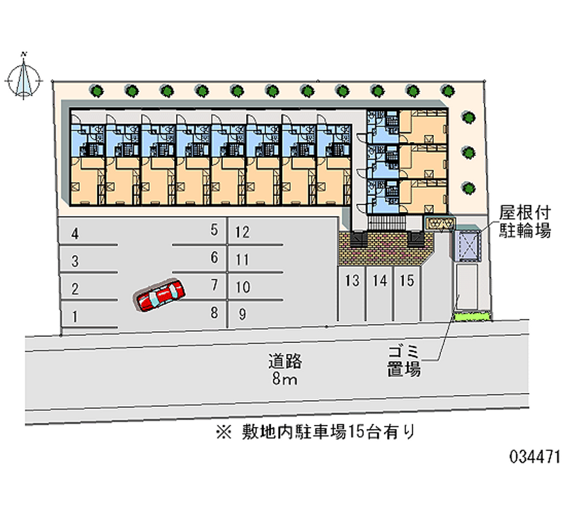 レオパレス絆ハウス 月極駐車場