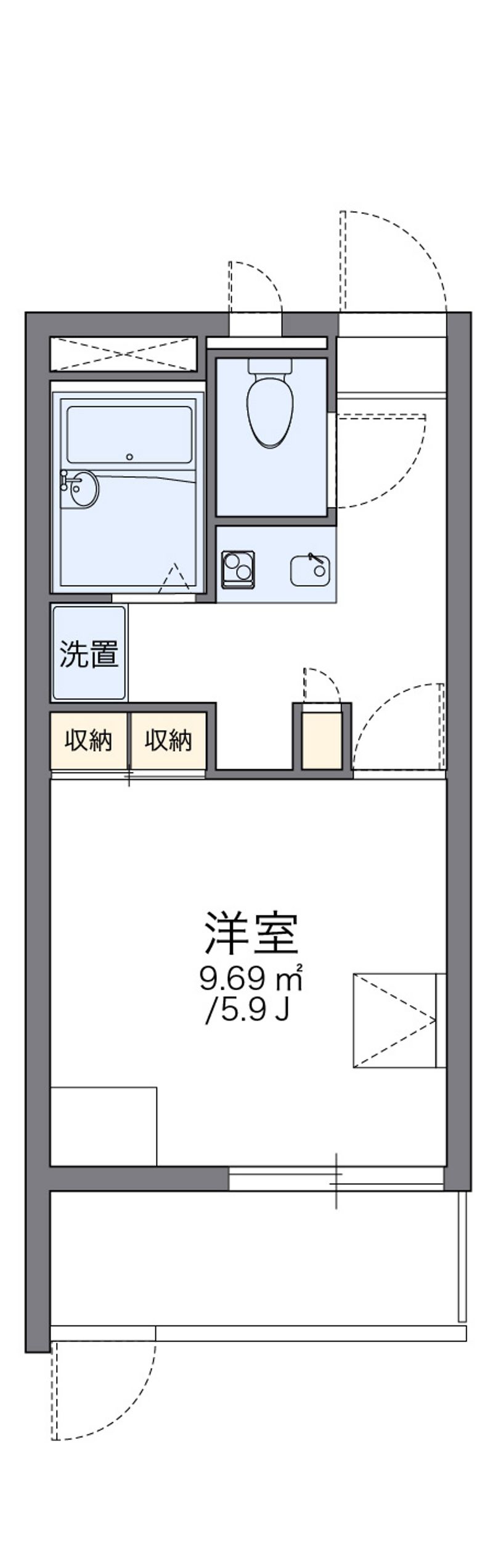 レオパレス豊里 間取図