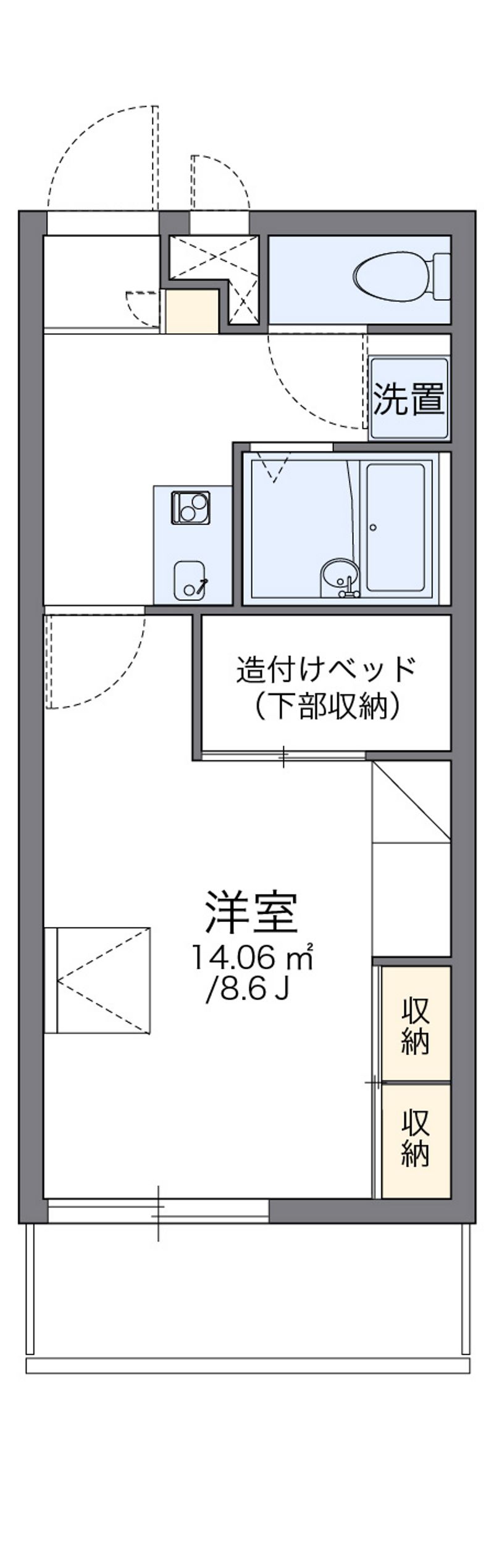 レオパレスセジュール和泉 間取図